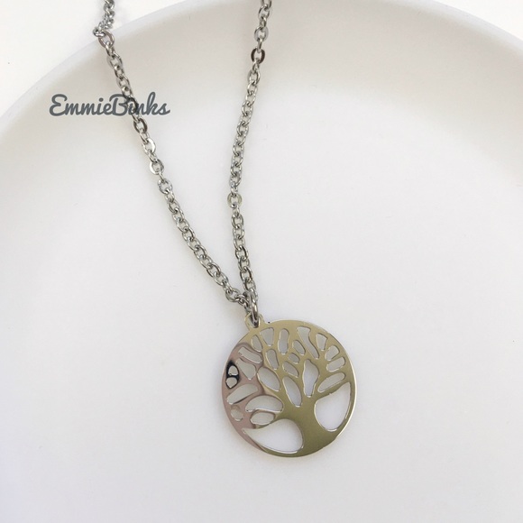 💥3for$28  New Bohemian Stainless Steel Tree of Life Cutout Pendant Necklace - Picture 3 of 8